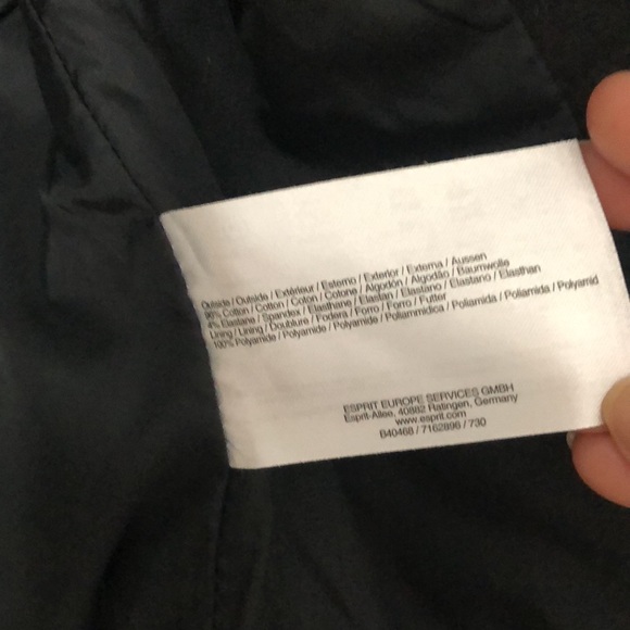 Black cotton mix blazer, edc by Esprit, M, worn once, 2 fake pockets in front, - Picture 5 of 10